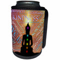 3dRose Sven Herkenrath Buddha - Modern Buddha Symbol with Text Design - Can Cooler Bottle Wrap (cc_240203)