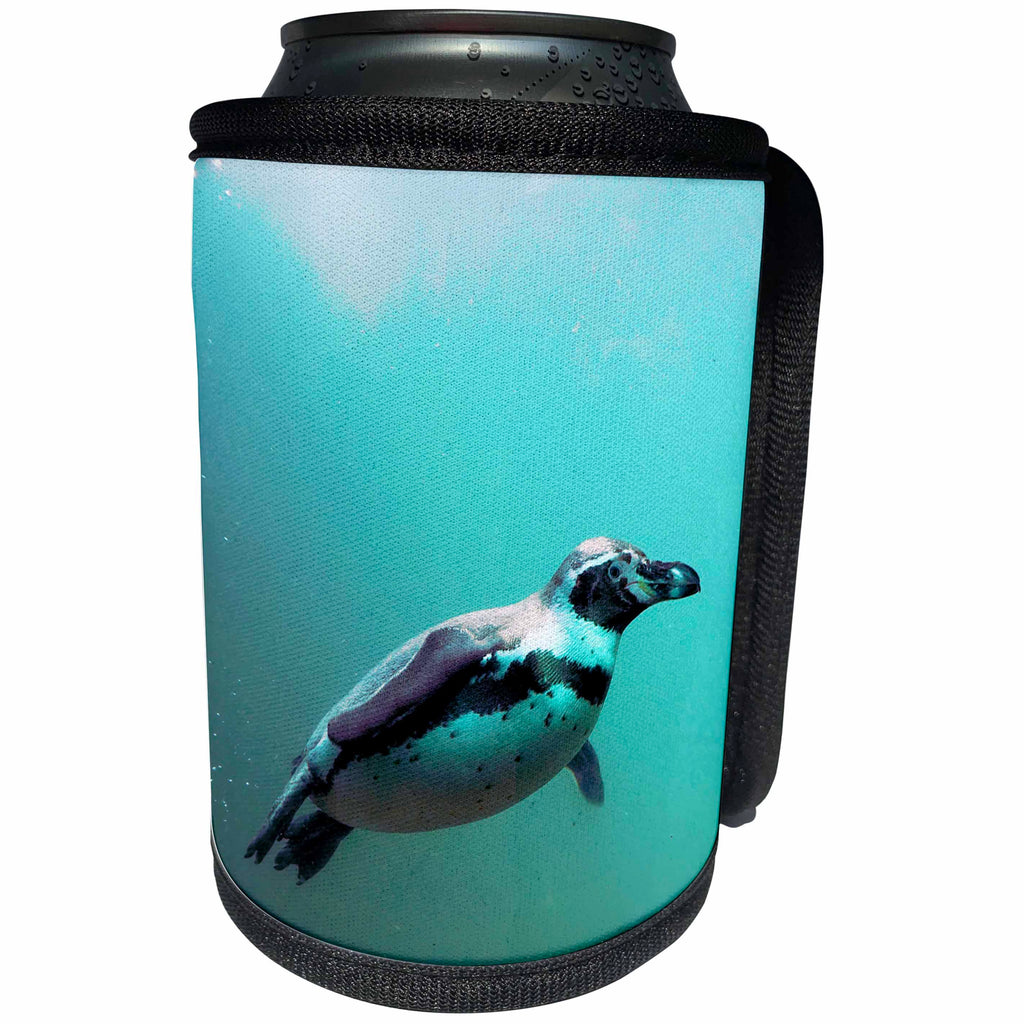 3dRose Sven Herkenrath Animal - Penguin in the Sealife Bird Style - Can Cooler Bottle Wrap (cc_240207)