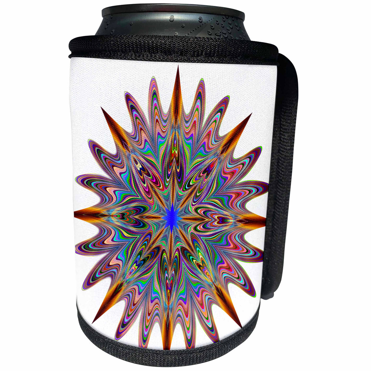 3dRose Sven Herkenrath Art - Geometric Art in Colorful Design - Can Cooler Bottle Wrap (cc_240213)