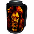 3dRose Sven Herkenrath Animal - Abstract Golden Lion Style - Can Cooler Bottle Wrap (cc_240233)