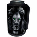 3dRose Sven Herkenrath Animal - Abstract Grey Lion Tiger Style - Can Cooler Bottle Wrap (cc_240234)