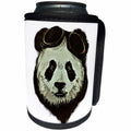 3dRose Sven Herkenrath Animal - Hipster Panda Bear with Glasses - Can Cooler Bottle Wrap (cc_240238)
