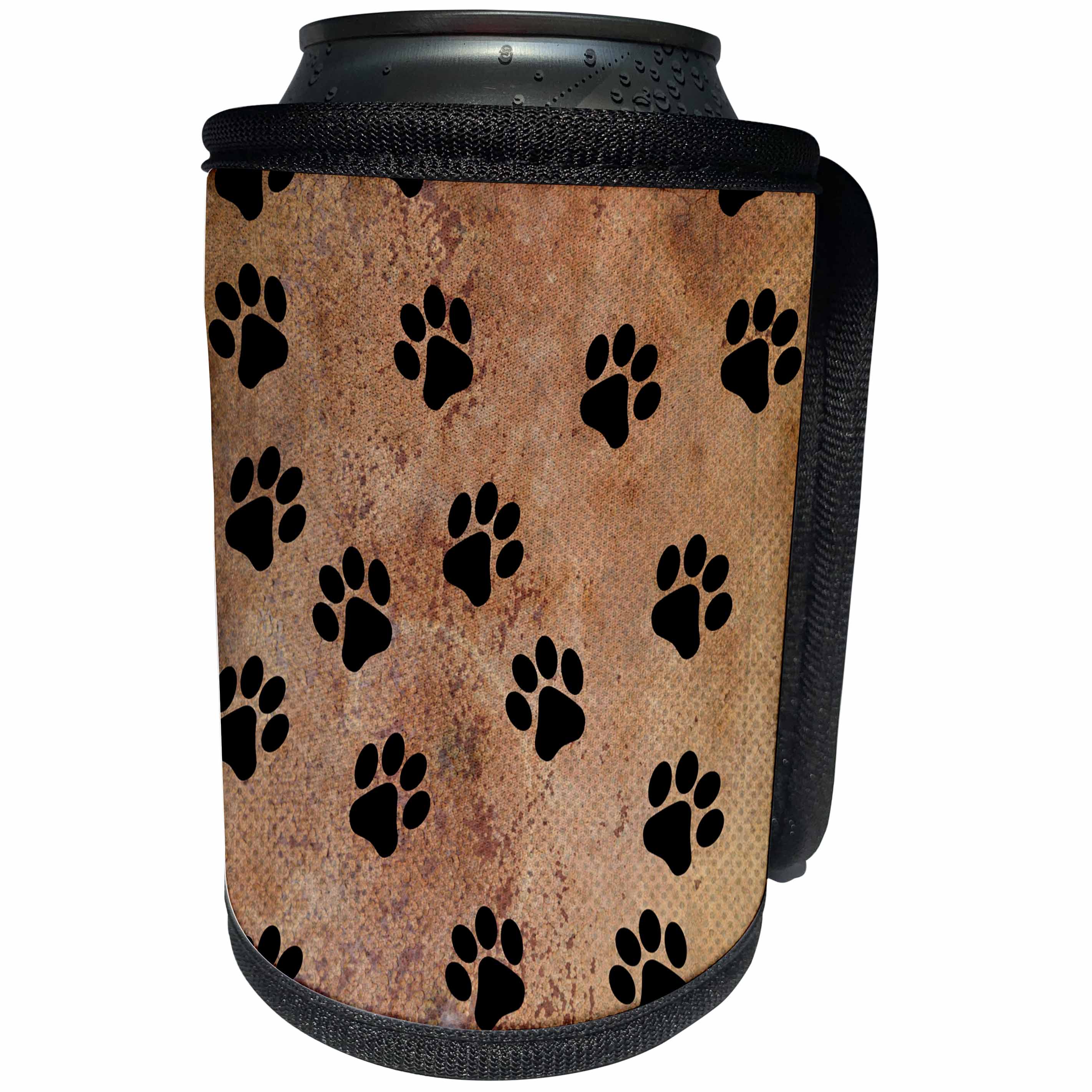 3dRose Sven Herkenrath Animal - Paw Prints of Animal Trends - Can Cooler Bottle Wrap (cc_240245)