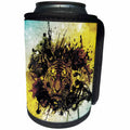3dRose Sven Herkenrath Animal - Splashing Tigers with Colorful Background - Can Cooler Bottle Wrap (cc_240246)