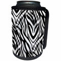3dRose Cassie Peters Animal Print Abstract - Lost in the Wilds, Abstract Zebra Print - Can Cooler Bottle Wrap (cc_240286)
