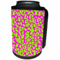 3dRose Cassie Peters Animal Print Abstract - Pink and Yellow Cheetah Spots Abstract - Can Cooler Bottle Wrap (cc_240288)