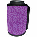 3dRose Cassie Peters Animal Print Abstract - Purple Cheetah Abstract - Can Cooler Bottle Wrap (cc_240291)