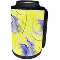 3dRose Cassie Peters Abstract - Blue and Yellow Abstract - Can Cooler Bottle Wrap (cc_240292)