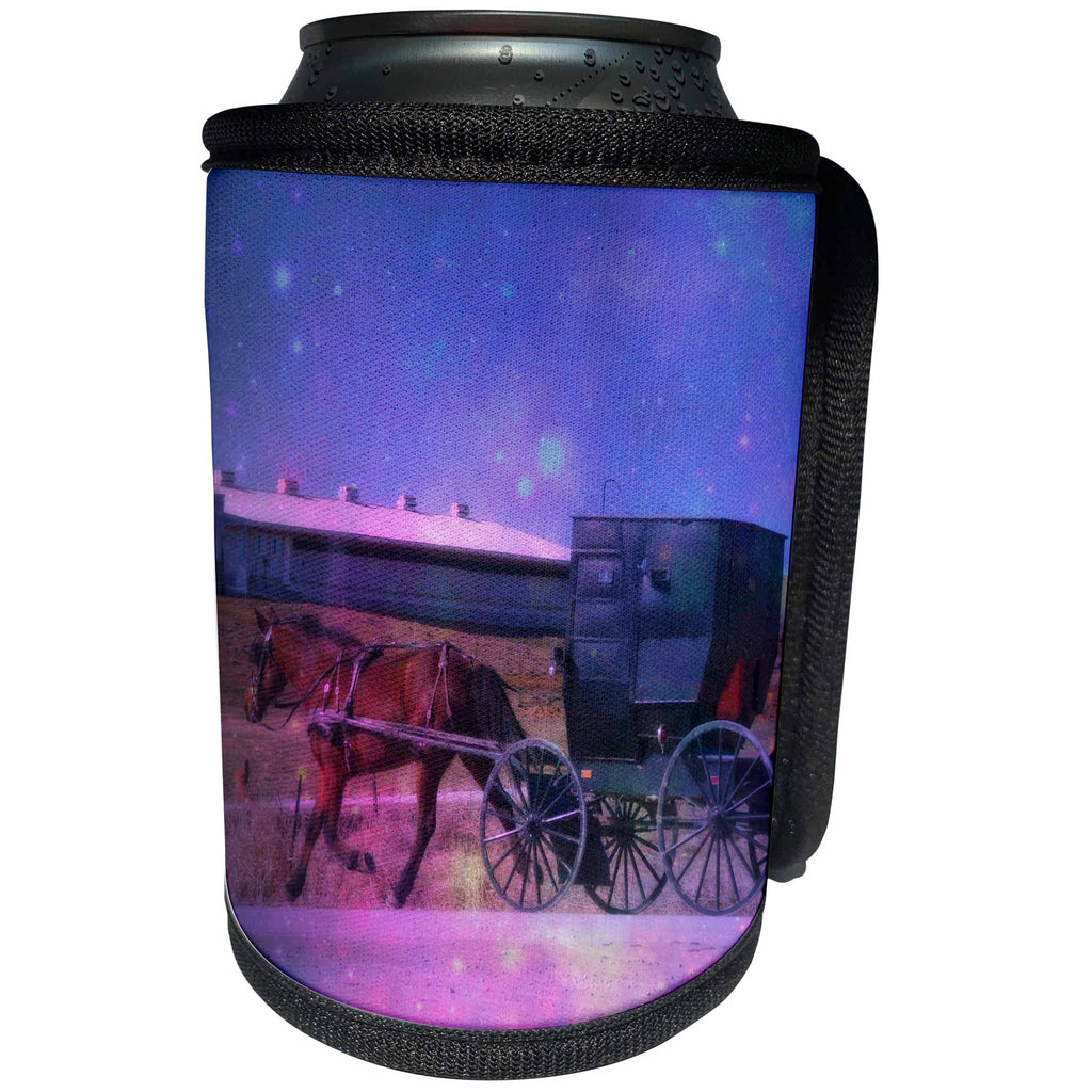 3dRose Cassie Peters Amish - Amish Space by Angelandspot - Can Cooler Bottle Wrap (cc_240313)