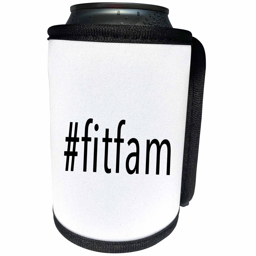 3dRose Tory Anne Collections Quotes - HASHTAG FITFAM - Can Cooler Bottle Wrap (cc_240324)