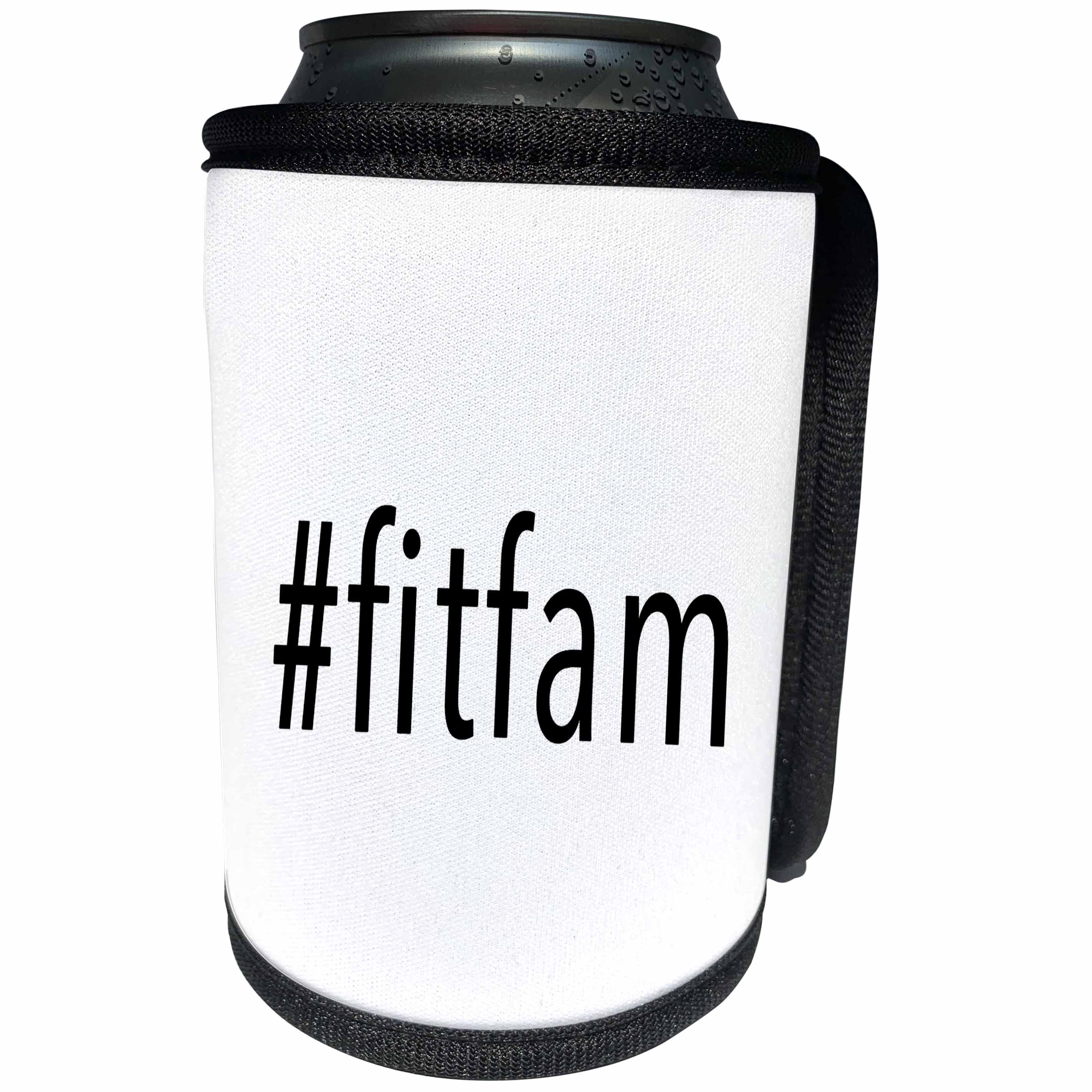 3dRose Tory Anne Collections Quotes - HASHTAG FITFAM - Can Cooler Bottle Wrap (cc_240324)