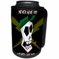 3dRose Mark Grace MONSTERVISIONS Skulls - ARMY SKULL lightning bolts - Can Cooler Bottle Wrap (cc_24033)