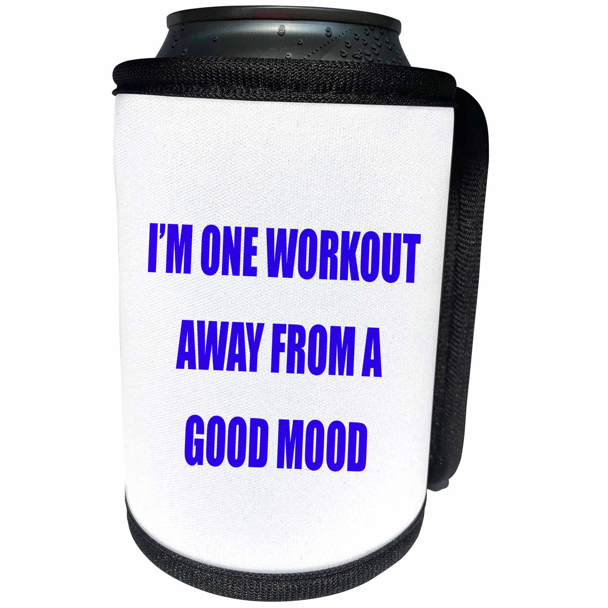 3dRose Tory Anne Collections Quotes - IM ONE WORKOUT AWAY FROM A GOOD MOOD - Can Cooler Bottle Wrap (cc_240330)