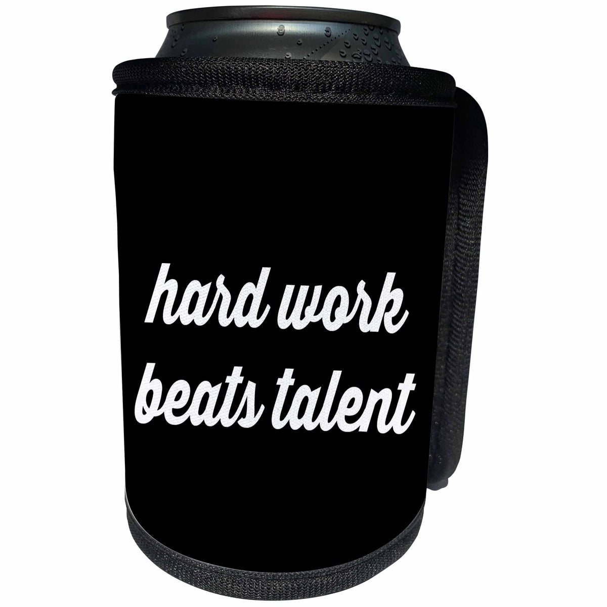 3dRose Tory Anne Collections Quotes - HARD WORK BEATS TALENT - Can Cooler Bottle Wrap (cc_240334)