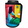 3dRose Scenes from the Past Magic Lantern Slide - Goldilocks and the Three Bears What a comfortable bed - Can Cooler Bottle Wrap (cc_240543)