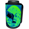 3dRose Scenes from the Past Ephemera - A Trip to the Moon Vintage Funky Martian Green Georges Melies Retro - Can Cooler Bottle Wrap (cc_240551)