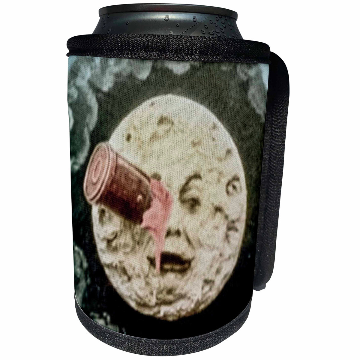 3dRose Scenes from the Past Ephemera - A Trip to the Moon Vintage Sci Fi Georges Melies Retro Cool - Can Cooler Bottle Wrap (cc_240553)