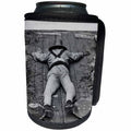 3dRose Scenes from the Past Magic Lantern Slide - Magic Lantern UNCLE POMPEY CIRCA 1890 MAN IN GIANT CIRCUS CLOWN SHOES - Can Cooler Bottle Wrap (cc_240578)