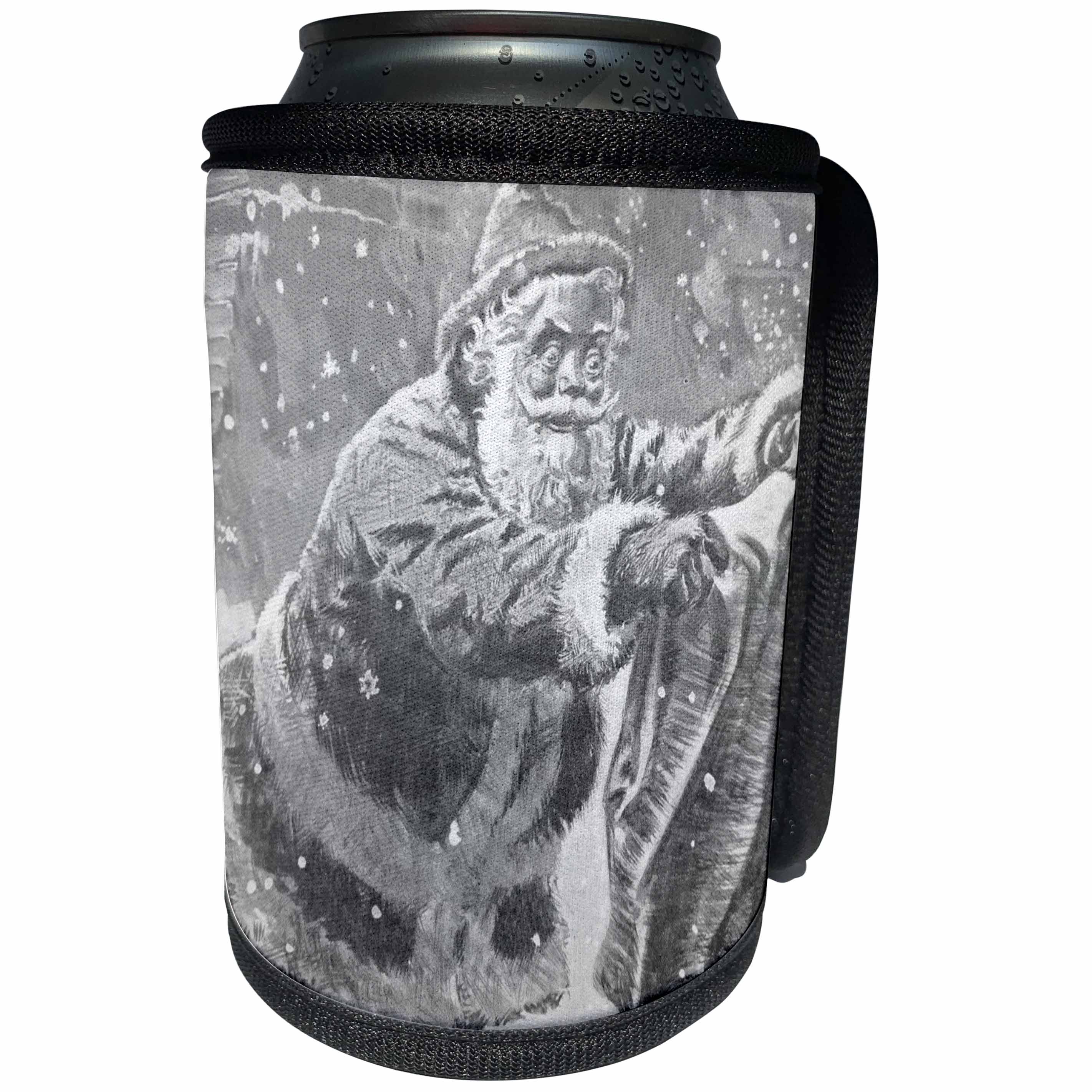 3dRose Scenes from the Past Ephemera - SANTA CLAUS 1894 Harpers Weekly Vintage Christmas - Can Cooler Bottle Wrap (cc_240580)