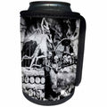 3dRose Scenes from the Past Stereoview - Satanville Vintage French Stereoview Skeletons Devil 1800s - Can Cooler Bottle Wrap (cc_240582)