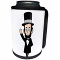 3dRose Scenes from the Past Fun with Historical Figures - President Abraham Lincoln Honest Abe - Can Cooler Bottle Wrap (cc_240583)