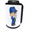3dRose Scenes from the Past Fun with Historical Figures - Civil War Union Yankee Soldier 1863 Cartoon Northern - Can Cooler Bottle Wrap (cc_240589)