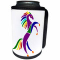 3dRose All Smiles Art Abstract - Cool Colorful Rearing Horse Abstract Art Original - Can Cooler Bottle Wrap (cc_240606)