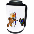 3dRose All Smiles Art Sports and Hobbies - Funny Eagle is Practicing Archery Original Art - Can Cooler Bottle Wrap (cc_240625)