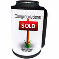 3dRose Florene Congratulations For Careers - Image of Congratulations For Realtor With Sold Sign - Can Cooler Bottle Wrap (cc_240698)