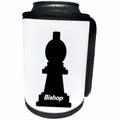3dRose Florene Games - Image of Black Bishop Chess Piece - Can Cooler Bottle Wrap (cc_240706)