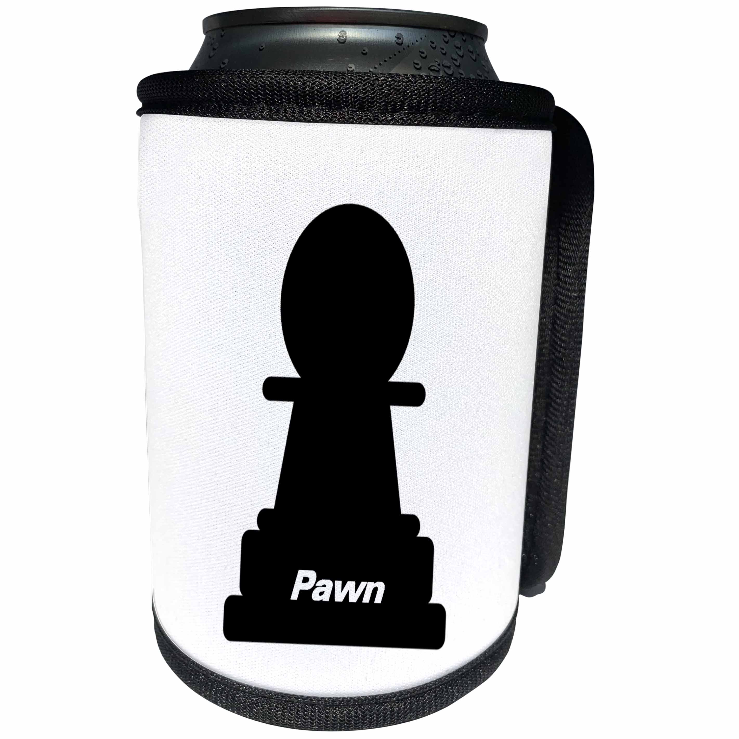 3dRose Florene Games - Image of Black Pawn Chess Piece - Can Cooler Bottle Wrap (cc_240708)