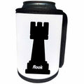 3dRose Florene Games - Image of Black Rook Chess Piece - Can Cooler Bottle Wrap (cc_240709)