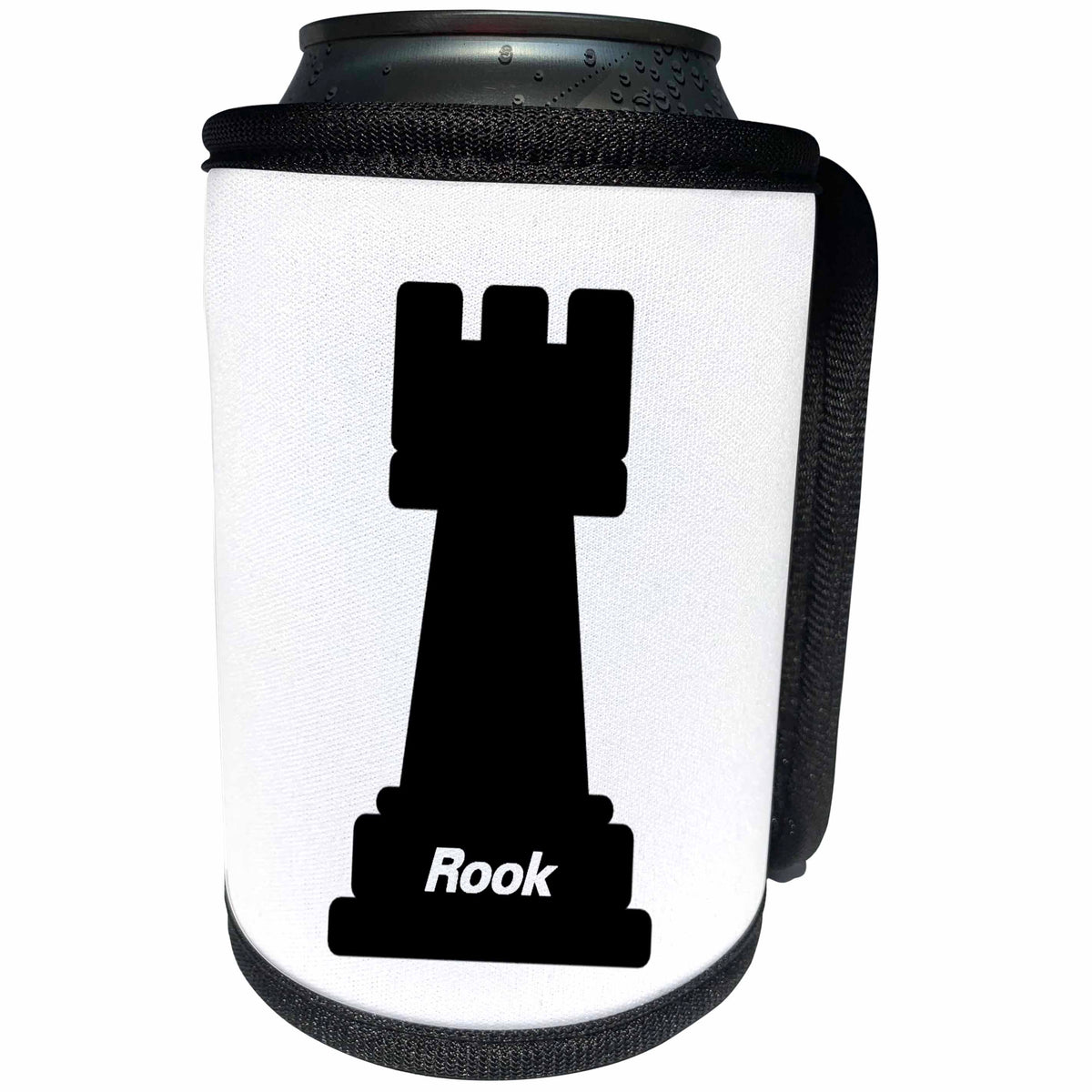 3dRose Florene Games - Image of Black Rook Chess Piece - Can Cooler Bottle Wrap (cc_240709)