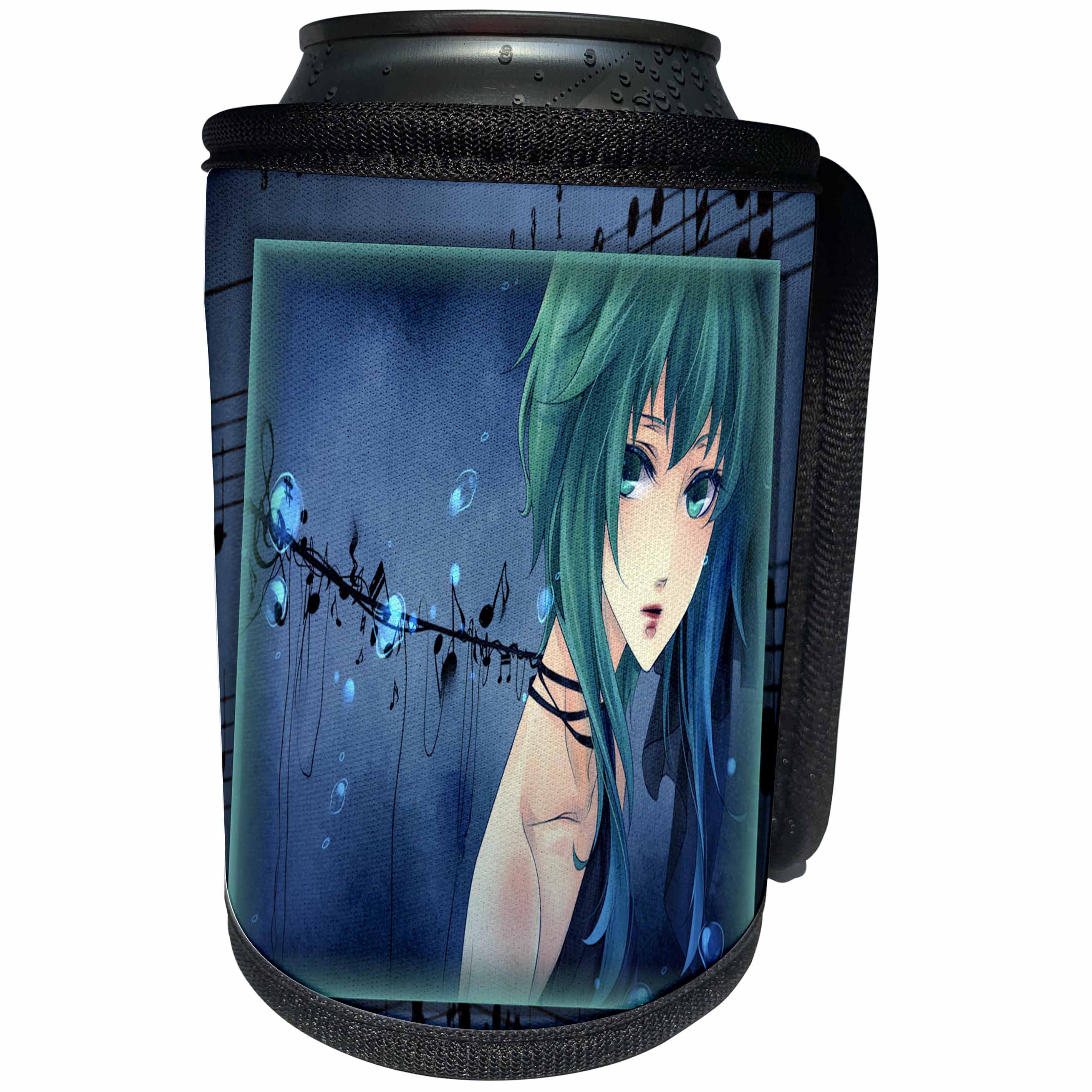 3dRose Susan Brown Designs General Themes - Anime and Notes - Can Cooler Bottle Wrap (cc_24102)
