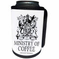 3dRose Russ Billington Designs - Ministry of Coffee Design- British Humor - Can Cooler Bottle Wrap (cc_241036)