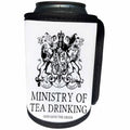 3dRose Russ Billington Designs - Funny Ministry of Tea Drinking Design - Can Cooler Bottle Wrap (cc_241037)