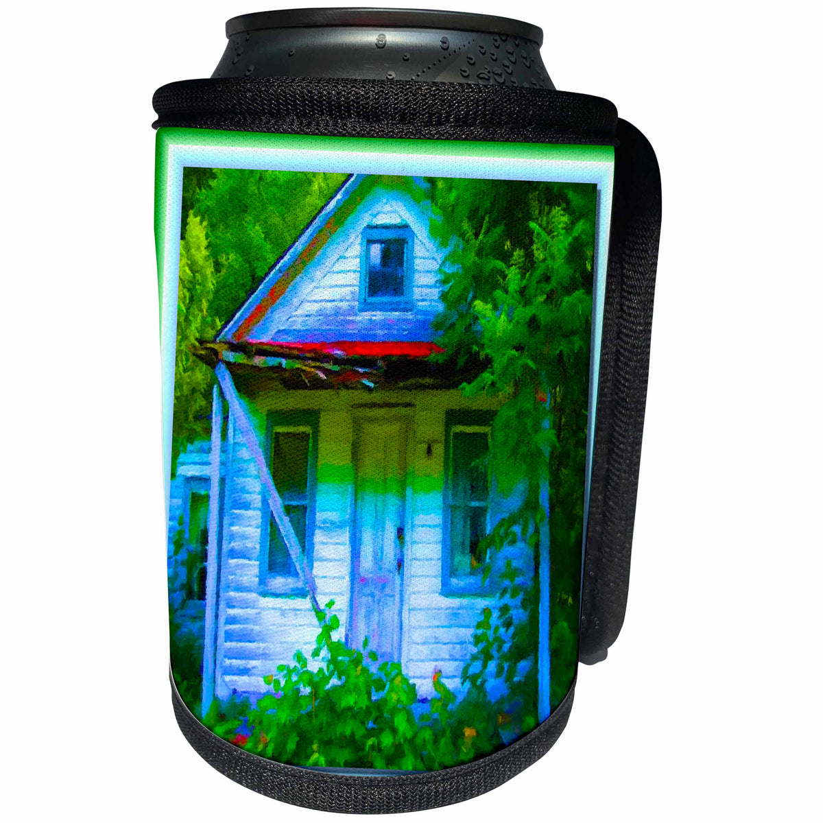3dRose Susan Brown Designs Places Themes - Desserted Wooden House - Can Cooler Bottle Wrap (cc_24130)