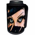 3dRose Susan Brown Designs People Themes - Dramatic Eyes with Feather - Can Cooler Bottle Wrap (cc_24131)