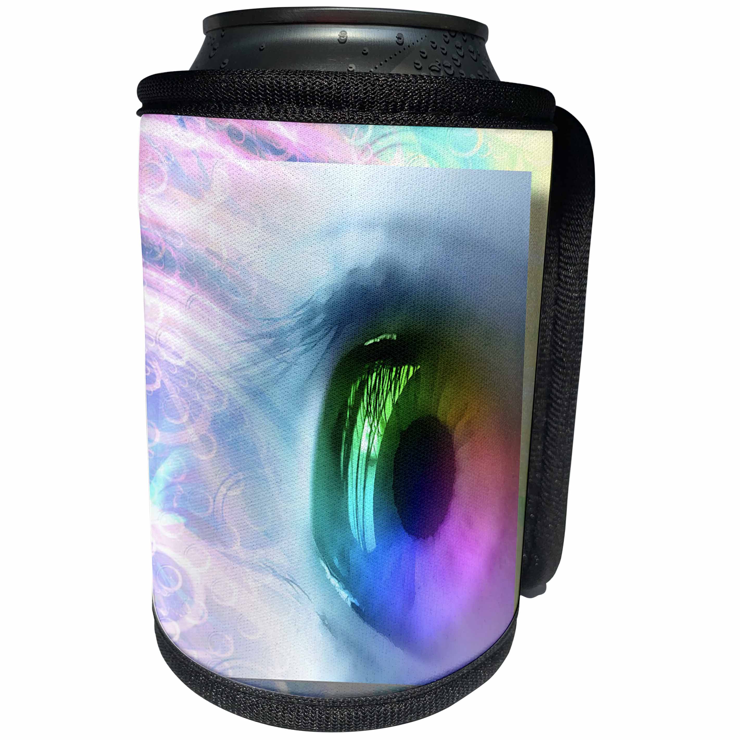 3dRose Susan Brown Designs General Themes - Rainbow Eye - Can Cooler Bottle Wrap (cc_24177)