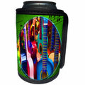 3dRose Susan Brown Designs Music Themes - Toy Guitars - Can Cooler Bottle Wrap (cc_24203)