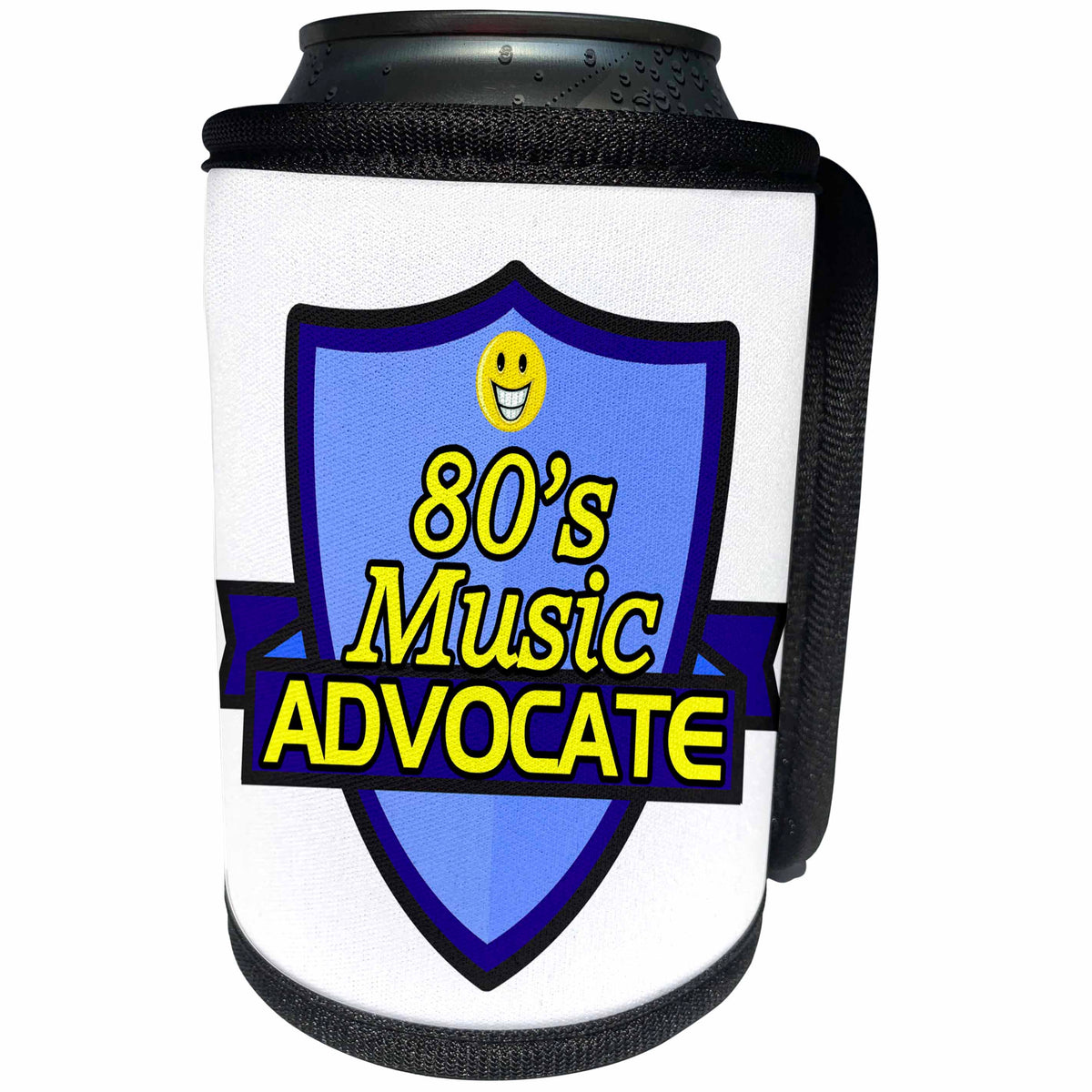 3dRose Dooni Designs – Funny Sarcastic Advocate Designs - 80s Music Advocate Support Design - Can Cooler Bottle Wrap (cc_242455)