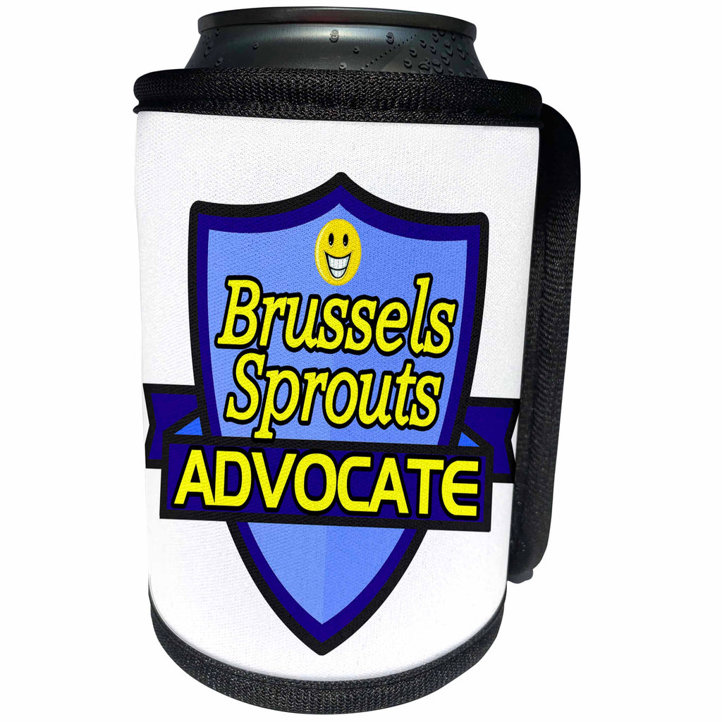 3dRose Dooni Designs – Funny Sarcastic Advocate Designs - Brussels Sprouts Advocate Support Design - Can Cooler Bottle Wrap (cc_242511)