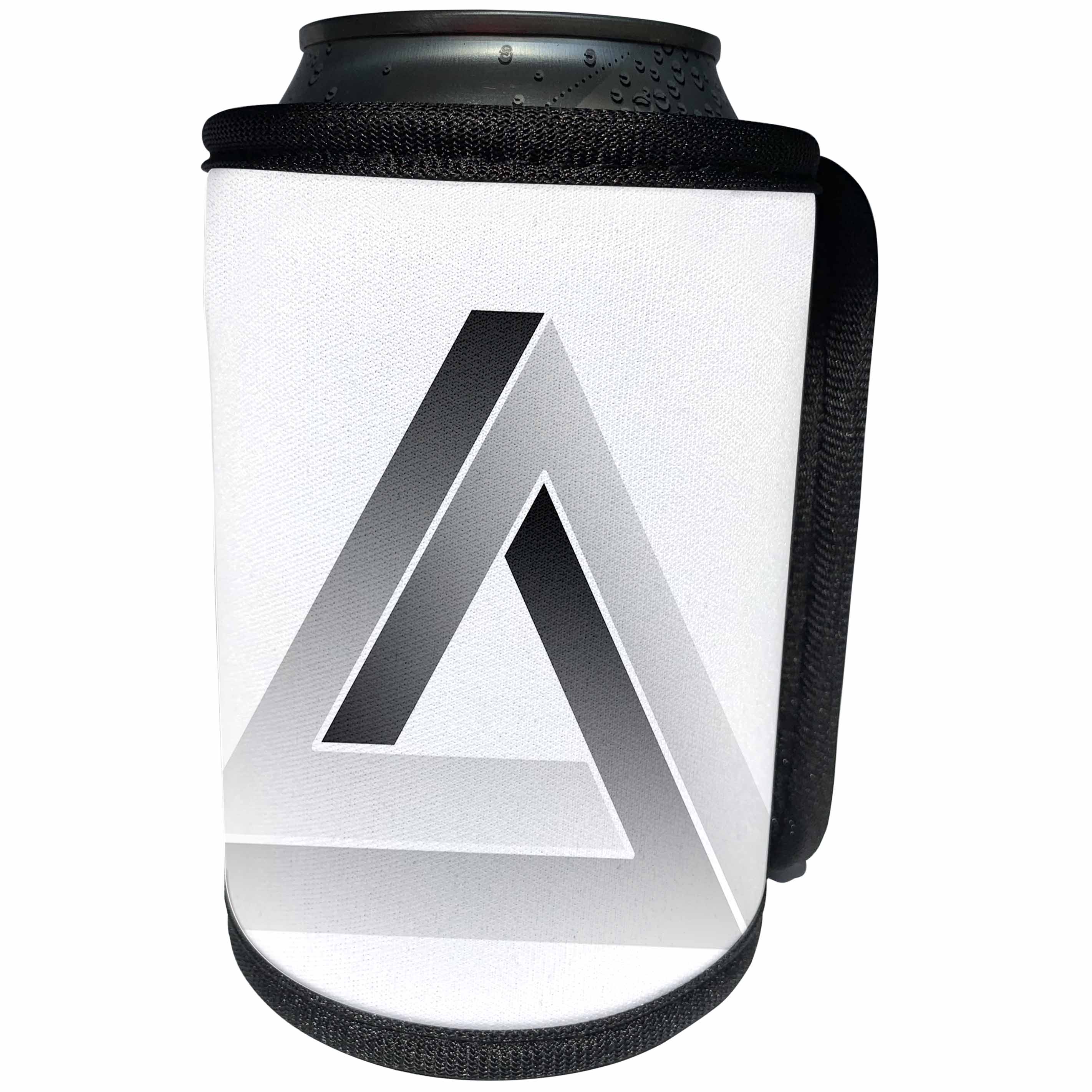 3dRose Houk Digital Design Symbols - Escher s Impossible Triangle on white background - Can Cooler Bottle Wrap (cc_24272)