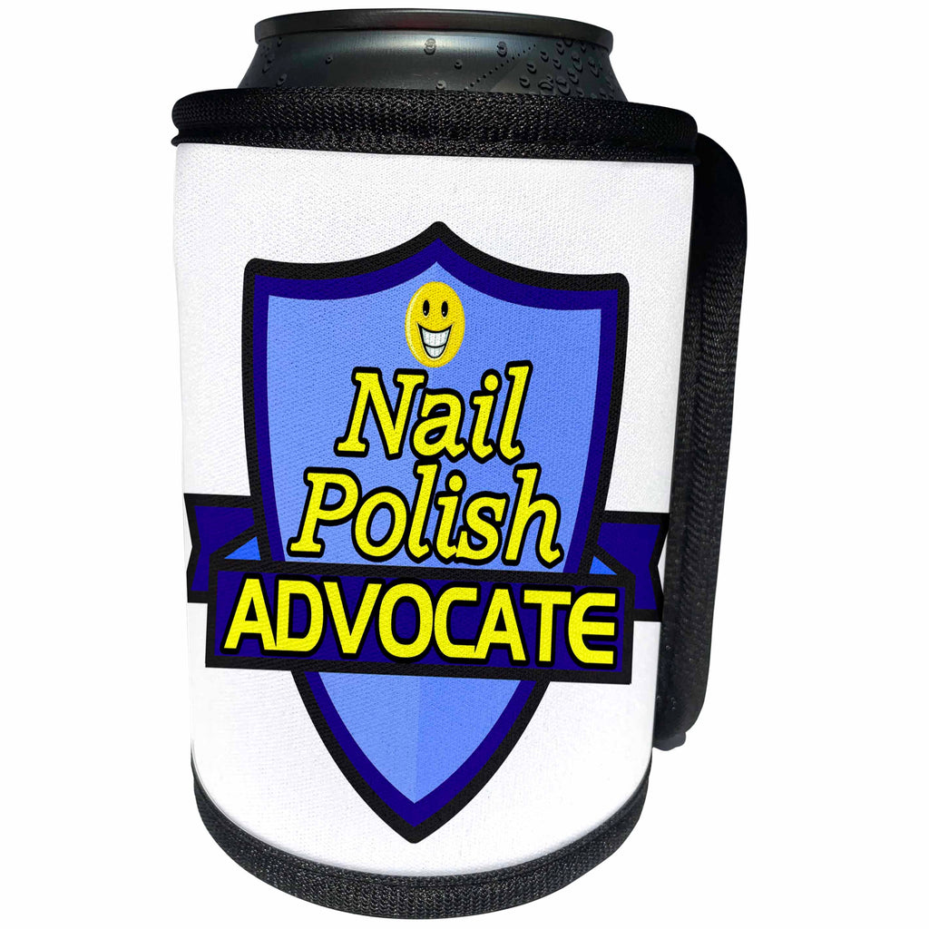 3dRose Dooni Designs – Funny Sarcastic Advocate Designs - Nail Polish Advocate Support Design - Can Cooler Bottle Wrap (cc_242726)