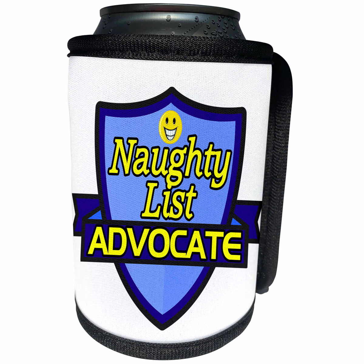 3dRose Dooni Designs – Funny Sarcastic Advocate Designs - Naughty List Advocate Support Design - Can Cooler Bottle Wrap (cc_242727)