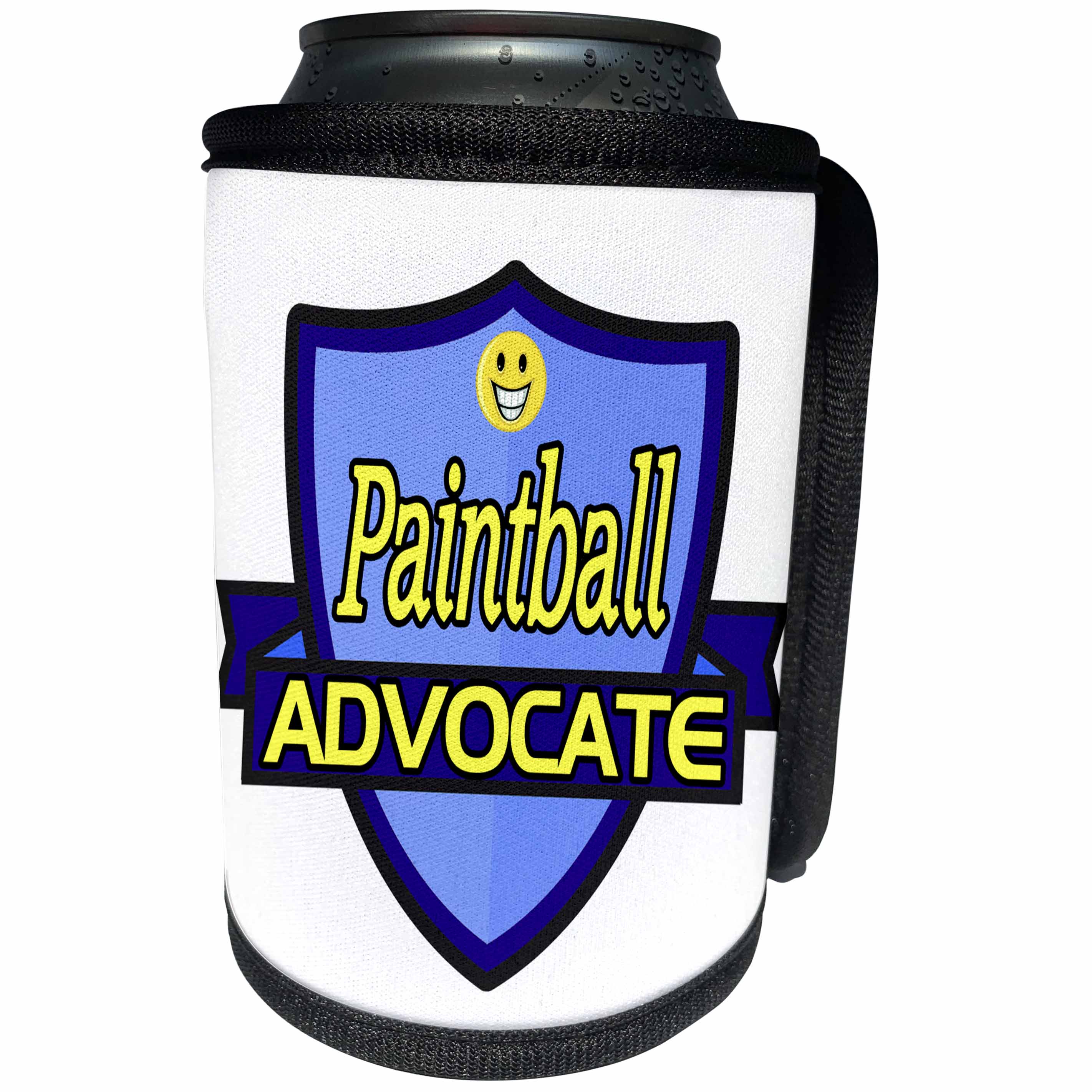 3dRose Dooni Designs – Funny Sarcastic Advocate Designs - Paintball Advocate Support Design - Can Cooler Bottle Wrap (cc_242743)