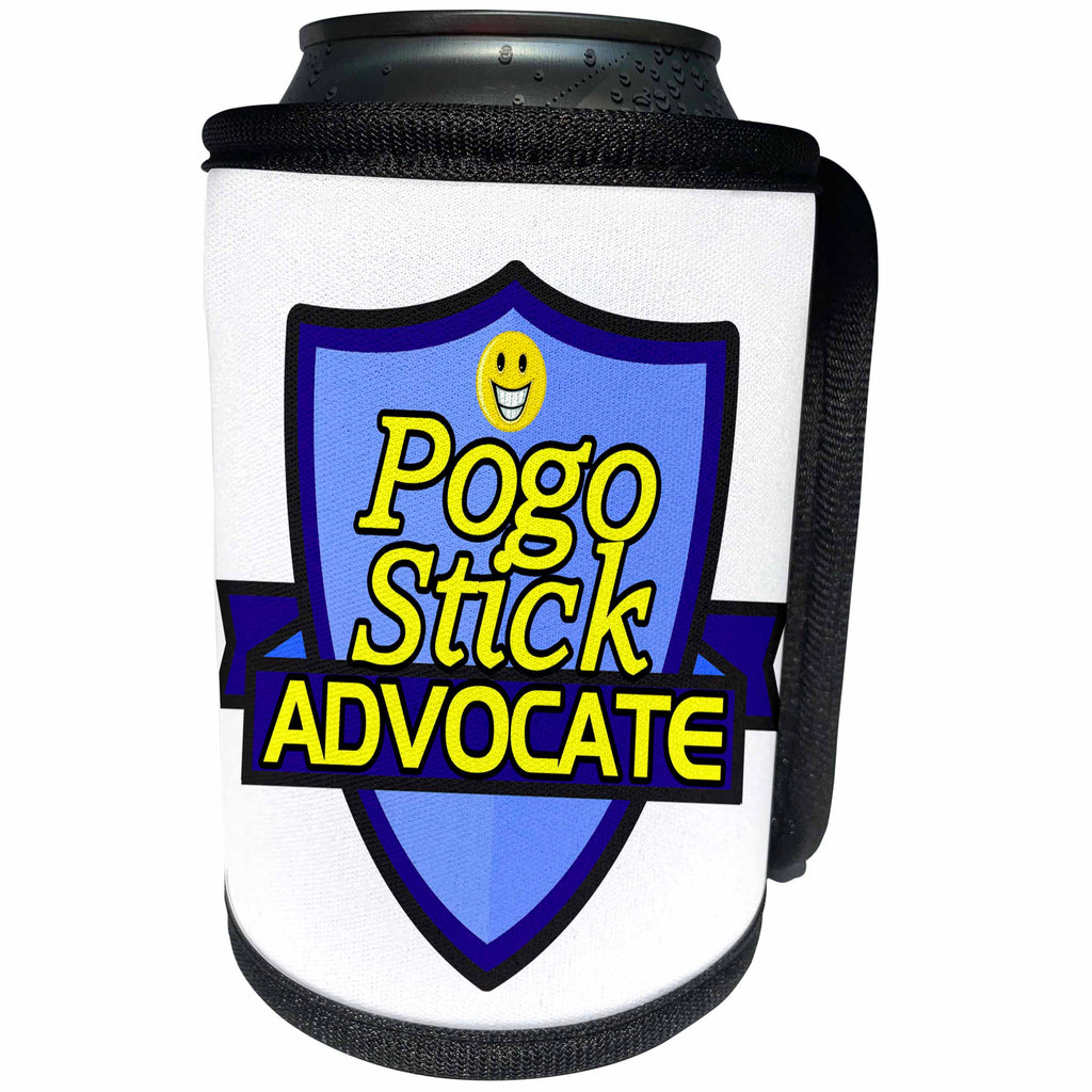 3dRose Dooni Designs – Funny Sarcastic Advocate Designs - Pogo Stick Advocate Support Design - Can Cooler Bottle Wrap (cc_242764)
