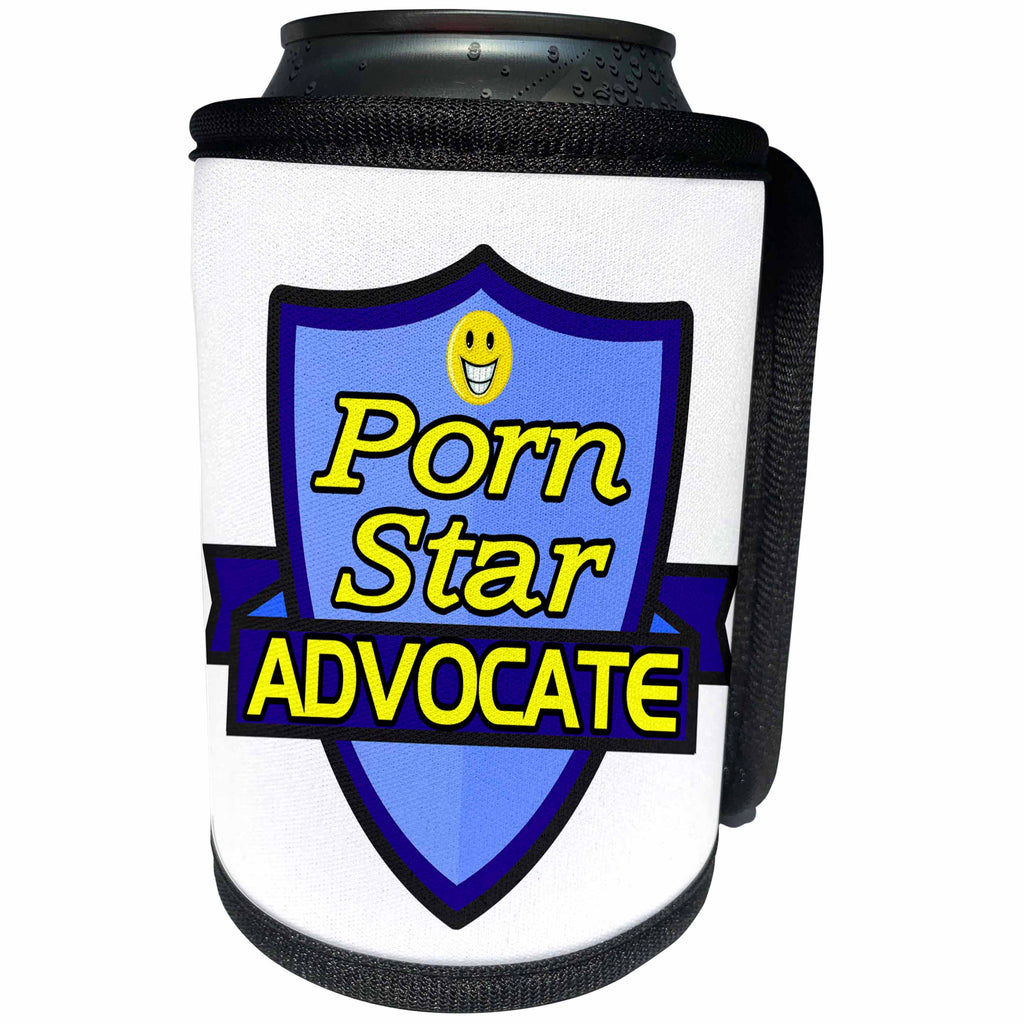 3dRose Dooni Designs – Funny Sarcastic Advocate Designs - Porn Star Advocate Support Design - Can Cooler Bottle Wrap (cc_242766)