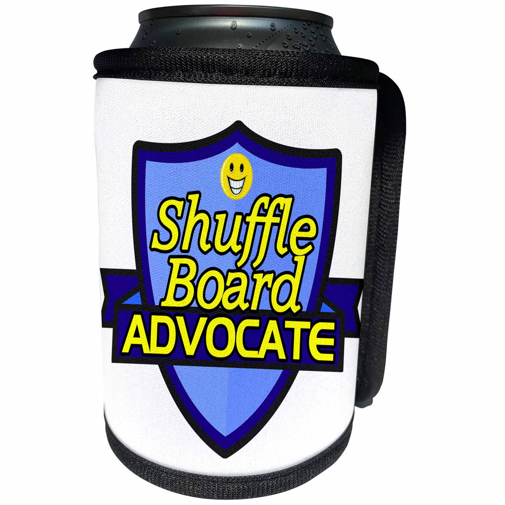 3dRose Dooni Designs – Funny Sarcastic Advocate Designs - Shuffle Board Advocate Support Design - Can Cooler Bottle Wrap (cc_242804)