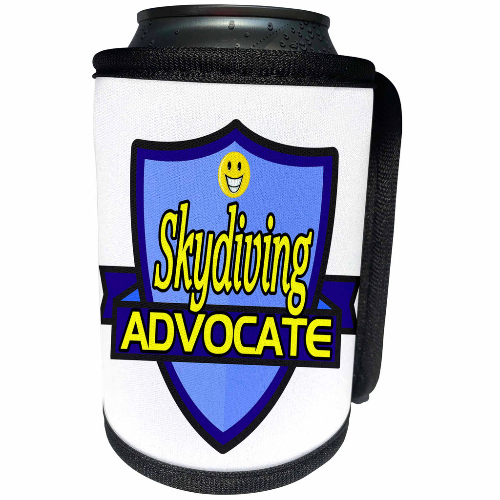 3dRose Dooni Designs – Funny Sarcastic Advocate Designs - Skydiving Advocate Support Design - Can Cooler Bottle Wrap (cc_242808)